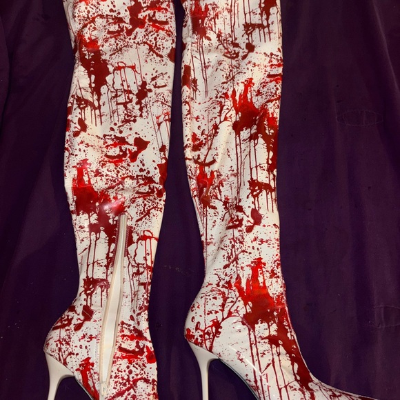Dolls Kill Shoes - SCREAM QUEEN THIGH HIGH BOOTS